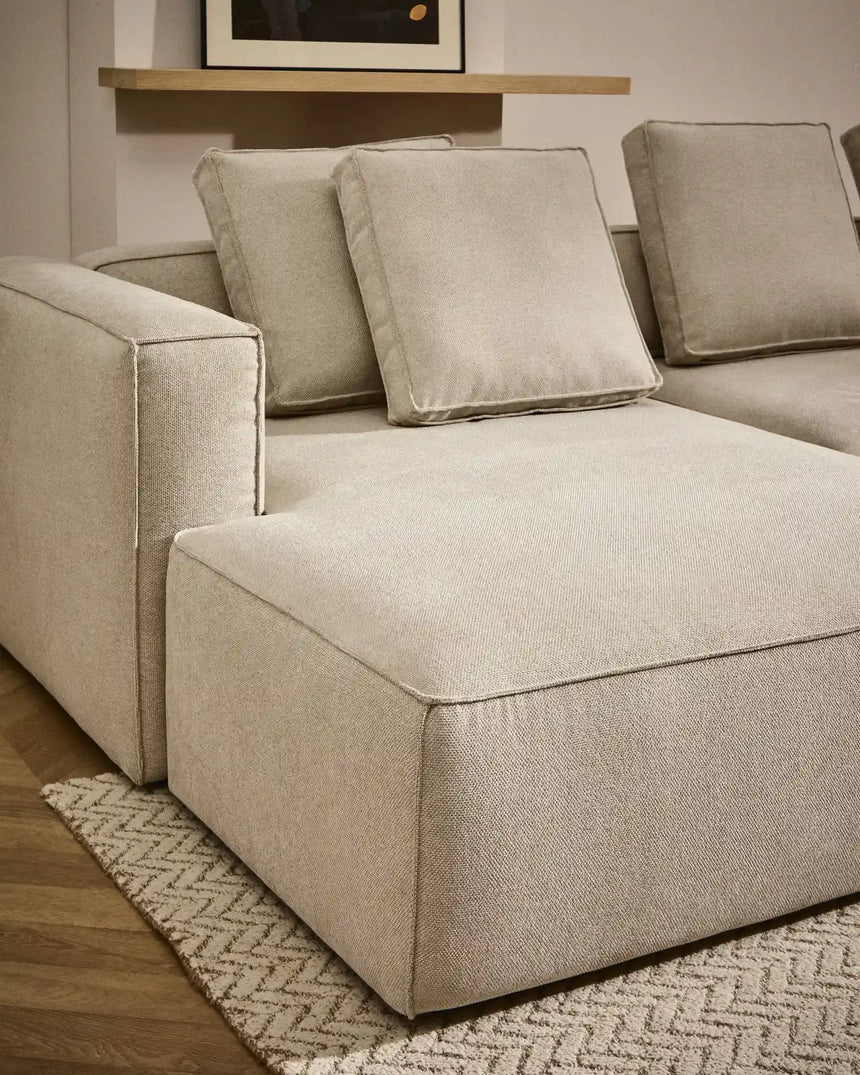3-Sitzer Bettsofa Marela mit Chaiselongue links in beiger Chenille, 276 cm, FSC Mix Credit von Kave Home – Bild 3
