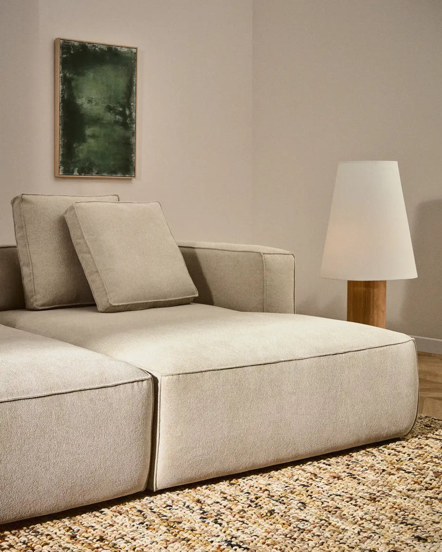 3-Sitzer Bettsofa Marela mit Chaiselongue rechts in beiger Chenille, 236 cm, FSC Mix Credit von Kave Home – Bild 2