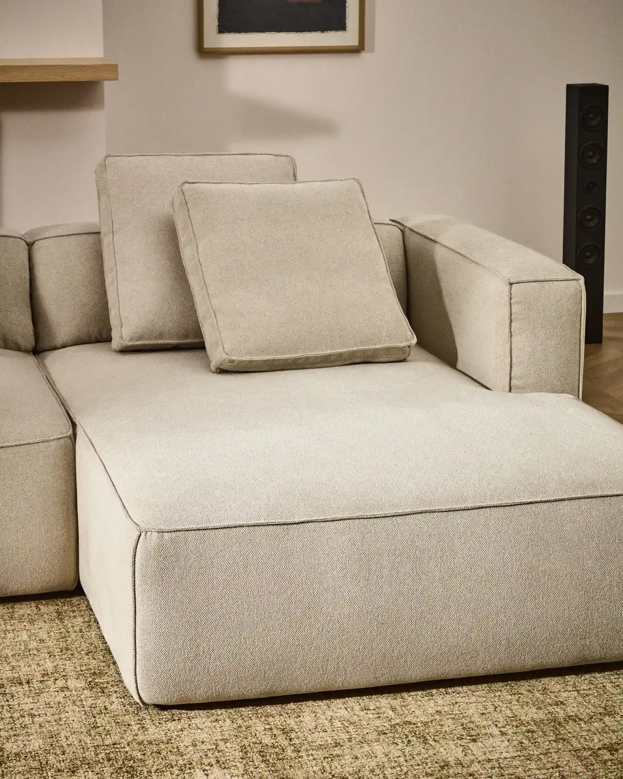 3-Sitzer Bettsofa Marela mit Chaiselongue rechts in beiger Chenille, 276 cm, FSC Mix Credit von Kave Home – Bild 3