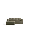 3-Sitzer-Bettsofa Marela mit aufklappbarer Chaiselongue links in Grün, 236 cm, FSC Mix Credit von Kave Home – Bild 1
