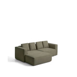 3-Sitzer-Bettsofa Marela mit aufklappbarer Chaiselongue links in Grün, 236 cm, FSC Mix Credit von Kave Home – Bild 3