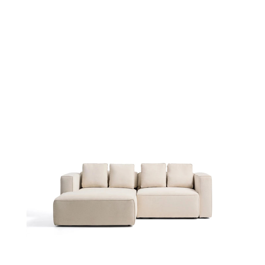 3-Sitzer-Bettsofa Marela mit aufklappbarer Chaiselongue links in Écru, 236 cm, FSC Mix Credit von Kave Home – Bild 1