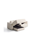 3-Sitzer-Bettsofa Marela mit aufklappbarer Chaiselongue links in Écru, 236 cm, FSC Mix Credit von Kave Home – Bild 4