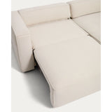 3-Sitzer-Bettsofa Marela mit aufklappbarer Chaiselongue rechts in Ecru, 236 cm, FSC Mix Credit von Kave Home – Bild 15