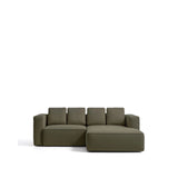 3-Sitzer-Bettsofa Marela mit aufklappbarer Chaiselongue rechts in Grün, 236 cm, FSC Mix Credit von Kave Home – Bild 1