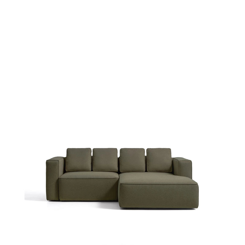 3-Sitzer-Bettsofa Marela mit aufklappbarer Chaiselongue rechts in Grün, 236 cm, FSC Mix Credit von Kave Home – Bild 1