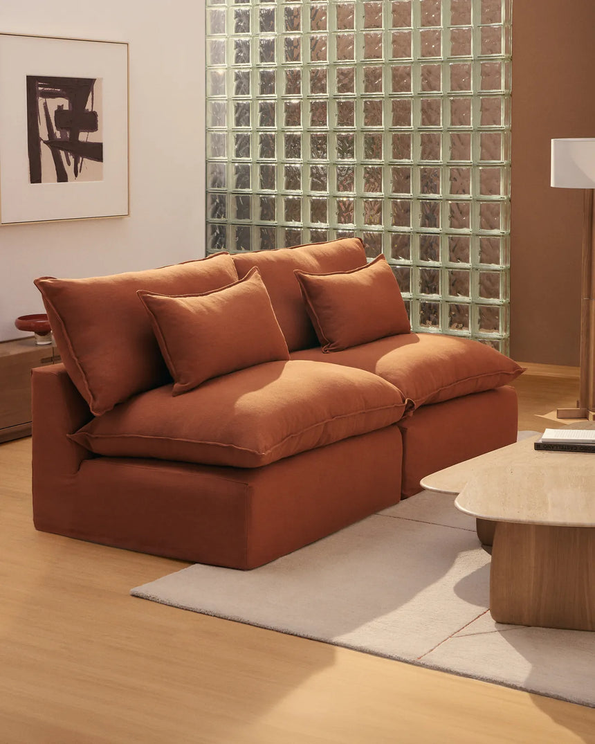 3-Sitzer-Modularsofa Anarela mit abnehmbarem Bezug aus 100 % Leinen, 220 cm, FSC Mix Credit von Kave Home – Bild 1