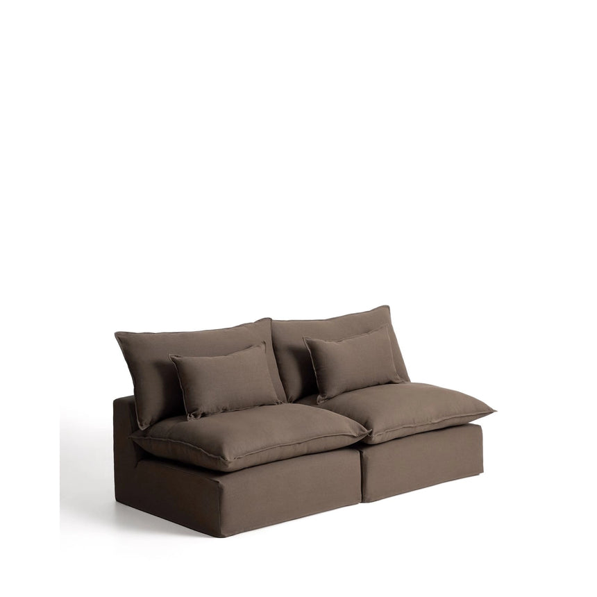 3-Sitzer-Modularsofa Anarela mit abnehmbarem Bezug aus 100 % Leinen in Taupe, 220 cm, FSC Mix Credit von Kave Home – Bild 5