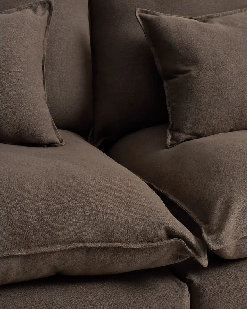 3-Sitzer-Modularsofa Anarela mit abnehmbarem Bezug aus 100 % Leinen in Taupe, 220 cm, FSC Mix Credit von Kave Home – Bild 6