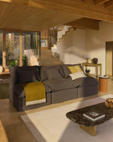 3-Sitzer-Modularsofa Anarela mit abnehmbarem Bezug aus 100 % Leinen in Taupe, 270 cm, FSC Mix Credit von Kave Home – Bild 2