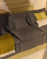 3-Sitzer-Modularsofa Anarela mit abnehmbarem Bezug aus 100 % Leinen in Taupe, 270 cm, FSC Mix Credit von Kave Home – Bild 3