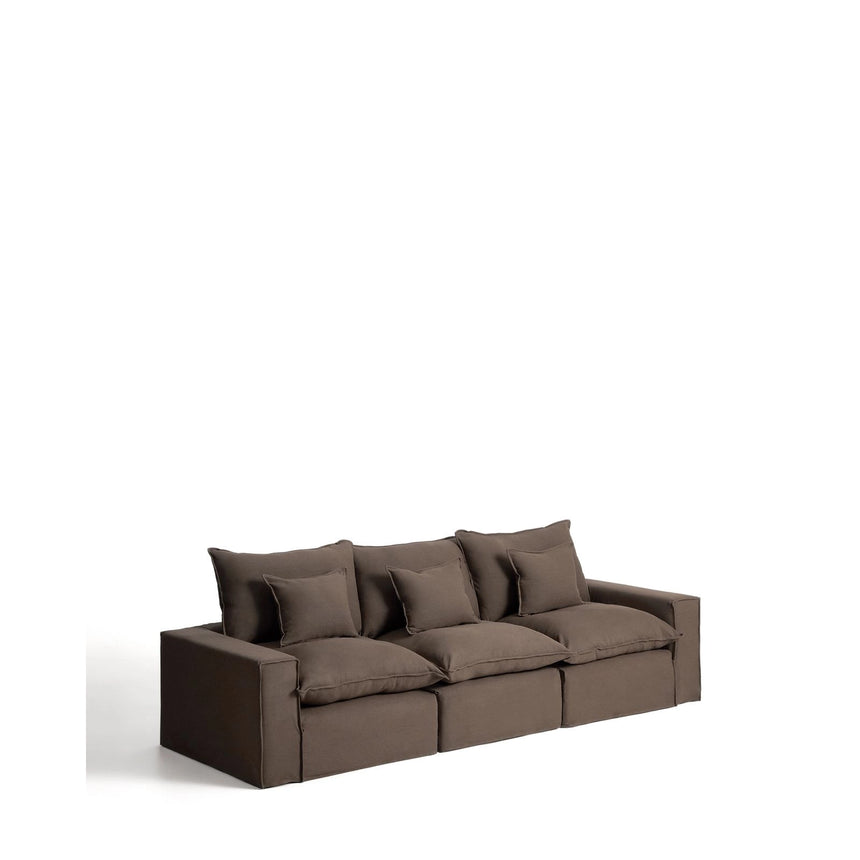 3-Sitzer-Modularsofa Anarela mit abnehmbarem Bezug aus 100 % Leinen in Taupe, 310 cm, FSC Mix Credit von Kave Home – Bild 5