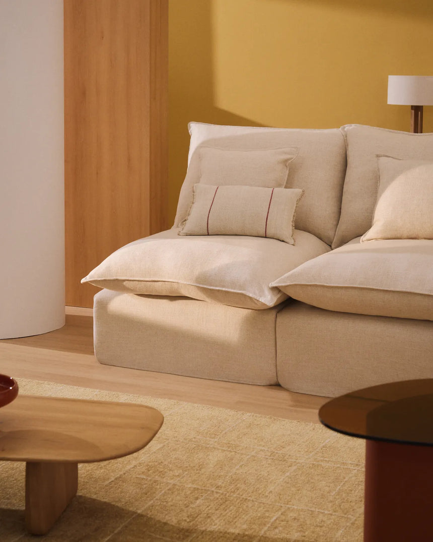 3-Sitzer-Modularsofa Anarela mit abnehmbarem Bezug aus Leinen und Viskose, 220 cm, FSC Mix Credit von Kave Home – Bild 2