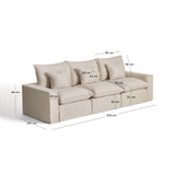 3-Sitzer-Modularsofa Anarela mit abnehmbarem Bezug aus Leinen und Viskose, 310 cm, FSC Mix Credit von Kave Home – Bild 3