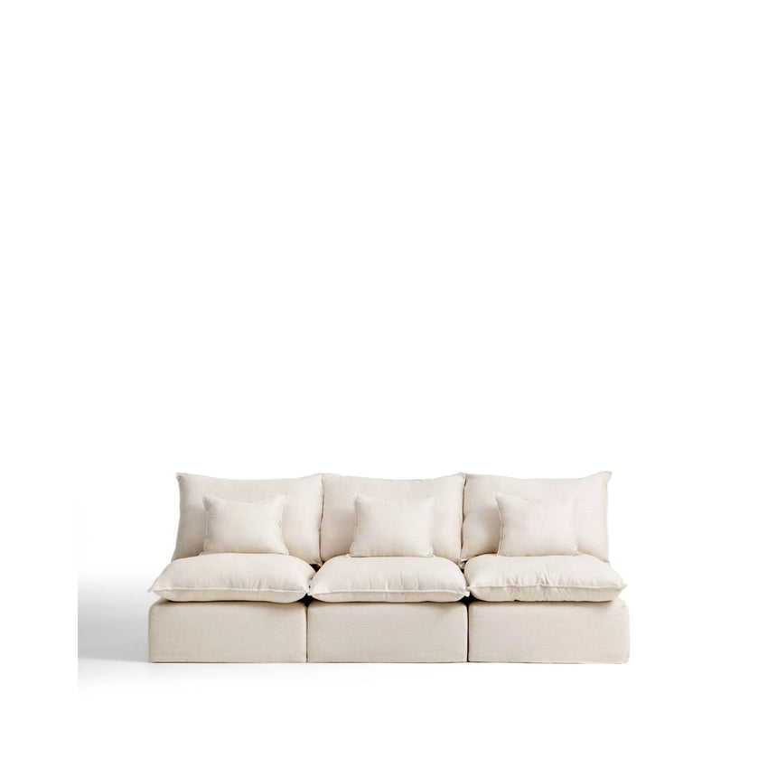 3-Sitzer-Modularsofa Anarela mit abnehmbarem Bezug aus Leinen und Viskose in Beige, 270 cm, FSC Mix Credit von Kave Home – Bild 1