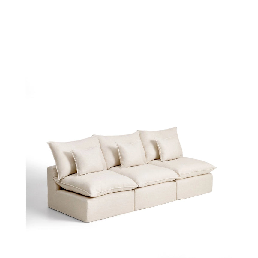 3-Sitzer-Modularsofa Anarela mit abnehmbarem Bezug aus Leinen und Viskose in Beige, 270 cm, FSC Mix Credit von Kave Home – Bild 6