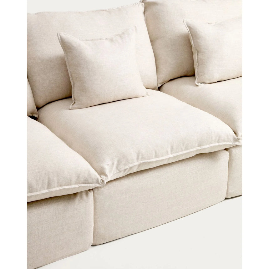 3-Sitzer-Modularsofa Anarela mit abnehmbarem Bezug aus Leinen und Viskose in Beige, 270 cm, FSC Mix Credit von Kave Home – Bild 8