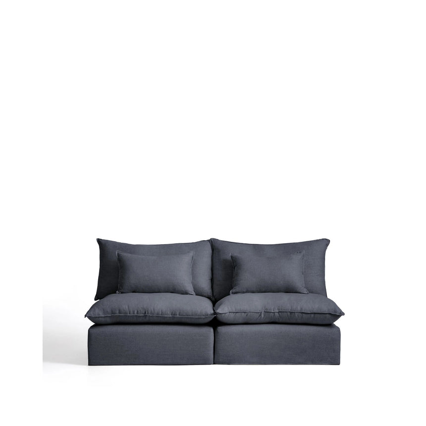3-Sitzer-Modularsofa Anarela mit abnehmbarem Bezug aus Leinen und Viskose in Dunkelgrau, 220 cm, FSC Mix Credit von Kave Home – Bild 1