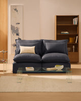 3-Sitzer-Modularsofa Anarela mit abnehmbarem Bezug aus Leinen und Viskose in Dunkelgrau, 220 cm, FSC Mix Credit von Kave Home – Bild 2