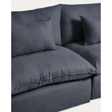 3-Sitzer-Modularsofa Anarela mit abnehmbarem Bezug aus Leinen und Viskose in Dunkelgrau, 220 cm, FSC Mix Credit von Kave Home – Bild 7