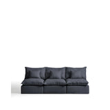 3-Sitzer-Modularsofa Anarela mit abnehmbarem Bezug aus Leinen und Viskose in Dunkelgrau, 270 cm, FSC Mix Credit von Kave Home – Bild 1