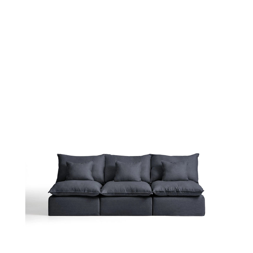 3-Sitzer-Modularsofa Anarela mit abnehmbarem Bezug aus Leinen und Viskose in Dunkelgrau, 270 cm, FSC Mix Credit von Kave Home – Bild 1
