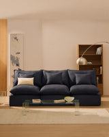 3-Sitzer-Modularsofa Anarela mit abnehmbarem Bezug aus Leinen und Viskose in Dunkelgrau, 270 cm, FSC Mix Credit von Kave Home – Bild 2