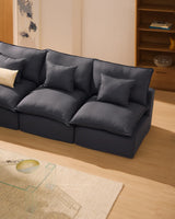 3-Sitzer-Modularsofa Anarela mit abnehmbarem Bezug aus Leinen und Viskose in Dunkelgrau, 270 cm, FSC Mix Credit von Kave Home – Bild 3