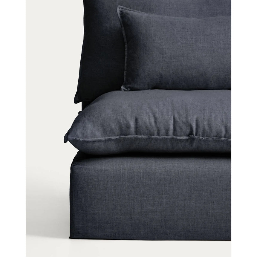 3-Sitzer-Modularsofa Anarela mit abnehmbarem Bezug aus Leinen und Viskose in Dunkelgrau, 270 cm, FSC Mix Credit von Kave Home – Bild 7