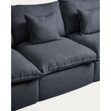 3-Sitzer-Modularsofa Anarela mit abnehmbarem Bezug aus Leinen und Viskose in Dunkelgrau, 270 cm, FSC Mix Credit von Kave Home – Bild 8