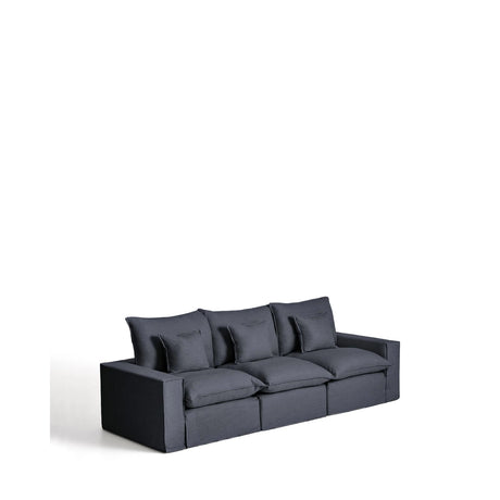 3-Sitzer-Modularsofa Anarela mit abnehmbarem Bezug aus Leinen und Viskose in Dunkelgrau, 310 cm, FSC Mix Credit von Kave Home – Bild 3