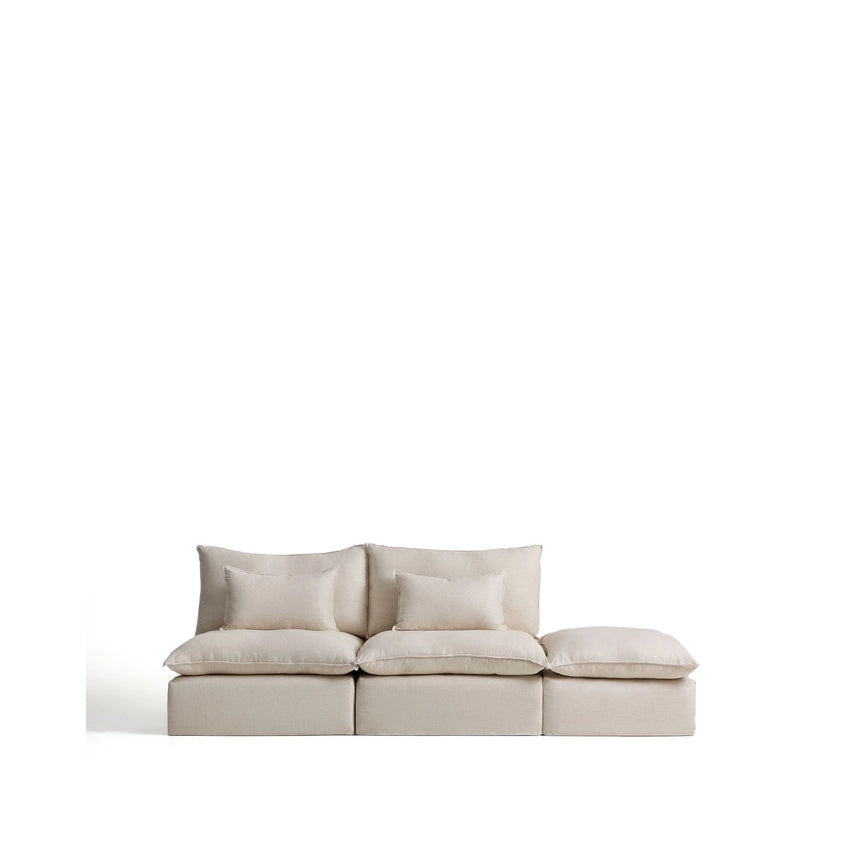 3-Sitzer-Modularsofa Anarela mit abnehmbarem Bezug und Randmodul aus Leinen und Viskose, 310 cm, FSC Mix Credit von Kave Home – Bild 1