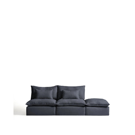 3-Sitzer-Modularsofa Anarela mit abnehmbarem Bezug und Randmodul aus Leinen und Viskose in Dunkelgrau, 310 cm, FSC Mix Credit von Kave Home – Bild 1