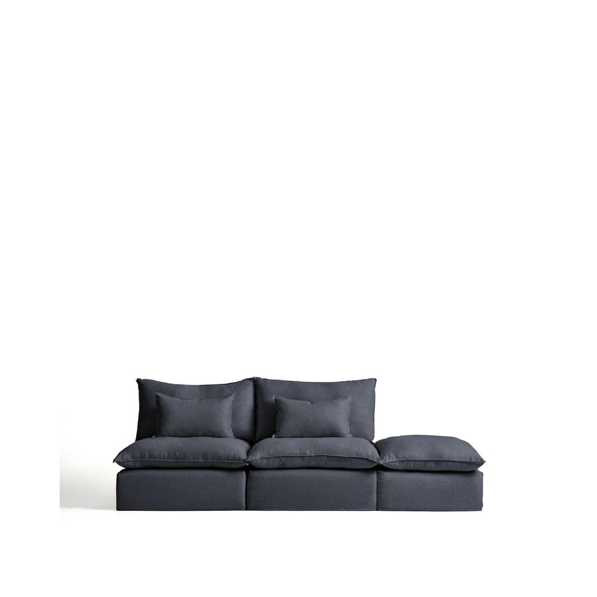 3-Sitzer-Modularsofa Anarela mit abnehmbarem Bezug und Randmodul aus Leinen und Viskose in Dunkelgrau, 310 cm, FSC Mix Credit von Kave Home – Bild 1