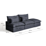 3-Sitzer-Modularsofa Anarela mit abnehmbarem Bezug und Randmodul aus Leinen und Viskose in Dunkelgrau, 310 cm, FSC Mix Credit von Kave Home – Bild 2