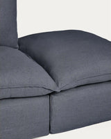 3-Sitzer-Modularsofa Anarela mit abnehmbarem Bezug und Randmodul aus Leinen und Viskose in Dunkelgrau, 310 cm, FSC Mix Credit von Kave Home – Bild 5