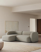 3-Sitzer-Modularsofa Martina mit Chenille und Chaiselongue links in Steinton 287 cm von Kave Home – Produktbild 2