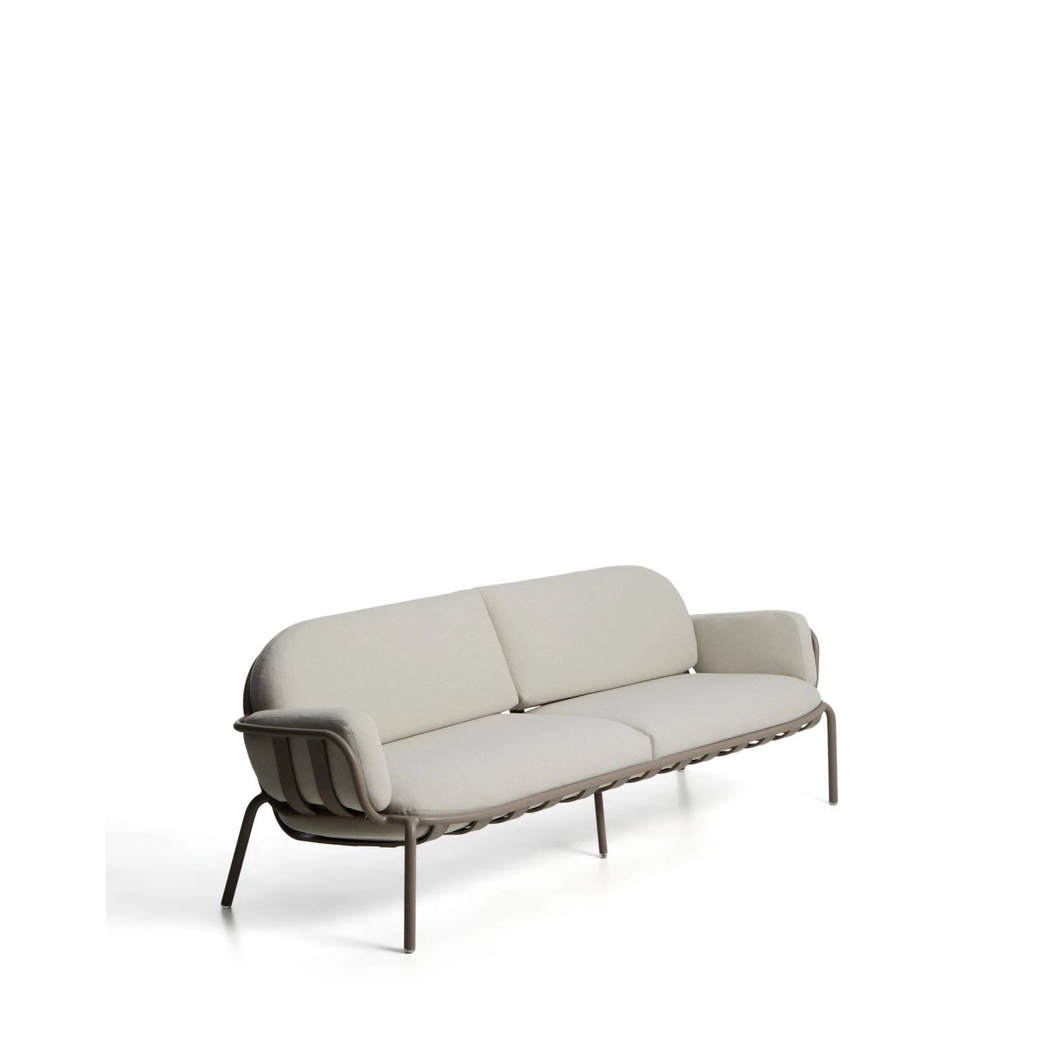 3-Sitzer-Outdoor-Sofa Joncols aus Aluminium mit taupefarbener Lackierung, 224 cm von Kave Home – Bild 4