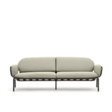 3-Sitzer-Outdoor-Sofa Joncols mit Bezug in Beige aus Aluminium mit grau lackiertem Finish 225 cm von Kave Home – Produktbild 1