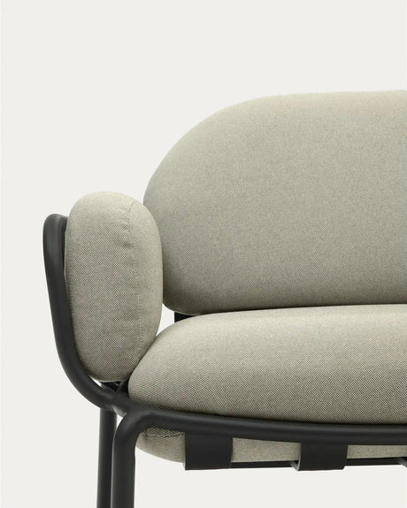 3-Sitzer-Outdoor-Sofa Joncols mit Bezug in Beige aus Aluminium mit grau lackiertem Finish 225 cm von Kave Home – Produktbild 10