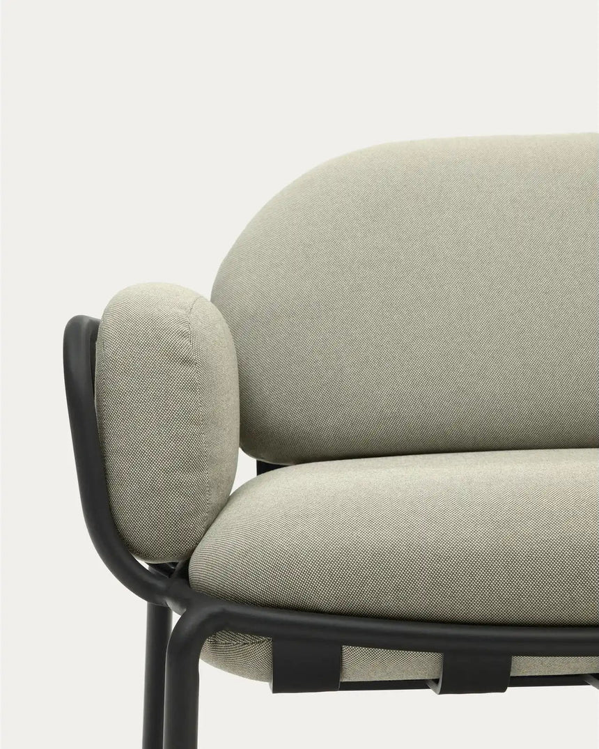 3-Sitzer-Outdoor-Sofa Joncols mit Bezug in Beige aus Aluminium mit grau lackiertem Finish 225 cm von Kave Home – Produktbild 10