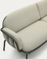 3-Sitzer-Outdoor-Sofa Joncols mit Bezug in Beige aus Aluminium mit grau lackiertem Finish 225 cm von Kave Home – Produktbild 11