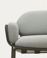 3-Sitzer-Outdoor-Sofa Joncols mit Bezug in Grau aus Aluminium mit grün lackiertem Finish 225 cm von Kave Home – Bild 10