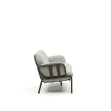 3-Sitzer-Outdoor-Sofa Joncols mit Bezug in Grau aus Aluminium mit grün lackiertem Finish 225 cm von Kave Home – Bild 6