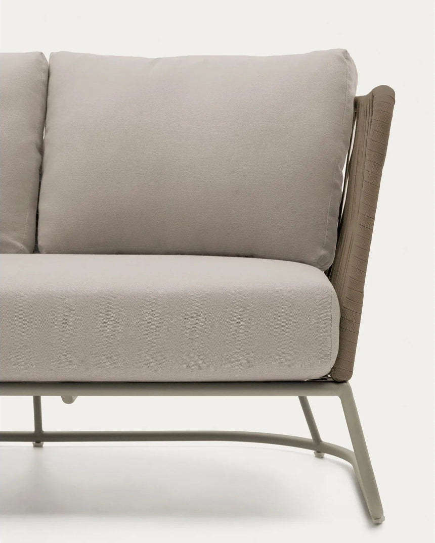 3-Sitzer-Outdoor-Sofa Saconca aus Seil und beige verzinktem Stahl 189 cm von Kave Home – Bild 5