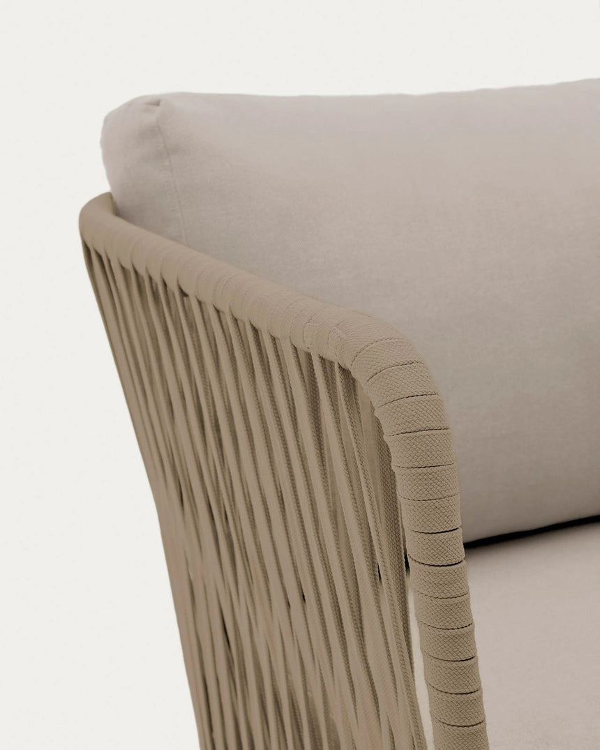 3-Sitzer-Outdoor-Sofa Saconca aus Seil und beige verzinktem Stahl 189 cm von Kave Home – Bild 7
