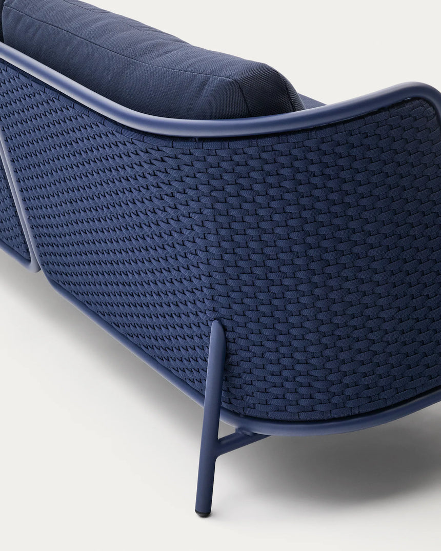 3-Sitzer Outdoor-Sofa Sedalis aus Aluminium und blauem Seil 210 cm von Kave Home – Produktbild 2
