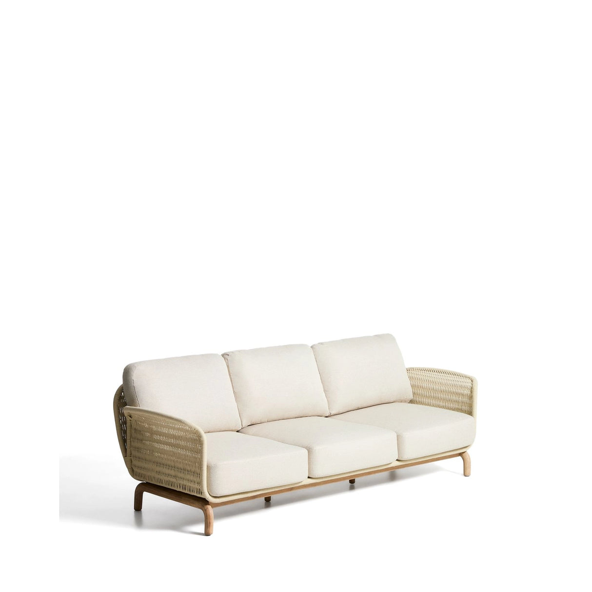 3-Sitzer-Sofa Alipa aus massivem Akazienholz und ecrufarbenem Seil, 235 cm von Kave Home – Bild 6