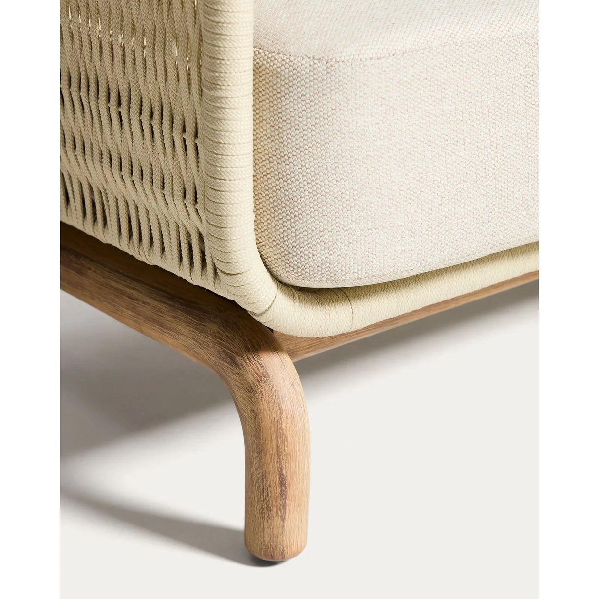 3-Sitzer-Sofa Alipa aus massivem Akazienholz und ecrufarbenem Seil, 235 cm von Kave Home – Bild 8