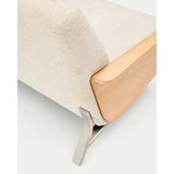 3-Sitzer-Sofa Amsen aus Eichensperrholz mit beiger Chenille und Beinen aus em gebürsteten Edelstahl 205 cm von Kave Home – Bild 11